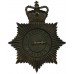 Newport Police Black Helmet Plate - Queen's Crown