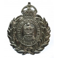 Blackpool Special Constabulary Chrome Wreath Cap Badge - King's C