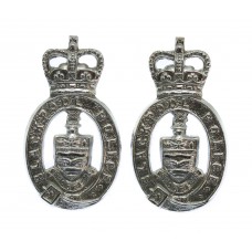 Pair of Blackpool Police Collar Badges - Queen's Crown