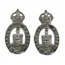 Pair of Blackpool Police Collar Badges - King's Crown