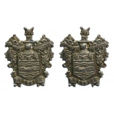 Pair of Blackpool Police Coat of  Arms Collar Badges