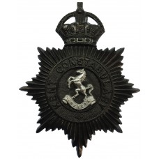 Kent Constabulary Black Helmet Plate - King's Crown