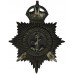 Kent Constabulary Black Helmet Plate - King's Crown