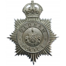 Oldham Borough Police Helmet Plate - King's Crown