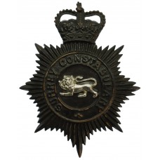 Surrey Constabulary Night Helmet Plate - Queen's Crown