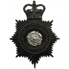 Northampton & County Constabulary Night Helmet Plate - Queen'