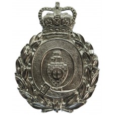 Dewsbury Borough Police Wreath Helmet Plate - Queen's Crown