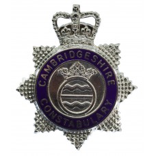 Cambridgeshire Constabulary Senior Officer's Enamelled Cap Badge - Queen's Crown