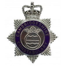 Cambridgeshire Constabulary Senior Officer's Enamelled Cap Badge - Queen's Crown