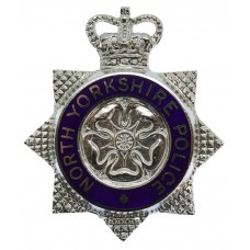 North Yorkshire Police Senior Officer's Enamelled Cap Badge - Queen's Crown