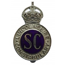 Lincolnshire Special Constabulary Enamelled Cap Badge - King's Crown