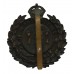 Sheffield City Police Black Wreath Cap Badge - King's Crown