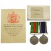 WW2 Defence Medal and George VI Police Long Service & Good Conduct Medal Pair - Constable Fred Greaves, Lancashire Constabulary