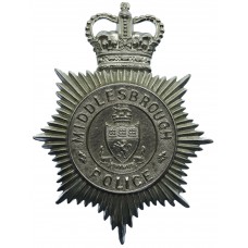 Middlesbrough Borough Police Helmet Plate - Queen's Crown