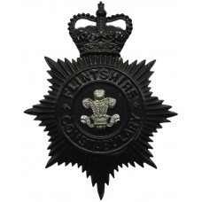 Flintshire Constabulary Night Helmet Plate - Queen's Crown
