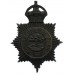 Worcestershire Constabulary (Worcestershire Police) Blackened Brass Helmet Plate - King's Crown