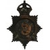 Worcestershire Constabulary (Worcestershire Police) Blackened Brass Helmet Plate - King's Crown