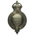 Cornwall Constabulary White Metal Helmet Plate - King's Crown
