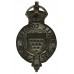 Cornwall Constabulary White Metal Helmet Plate - King's Crown