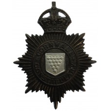 Cornwall Constabulary Night Helmet Plate - King's Crown (2nd Vers