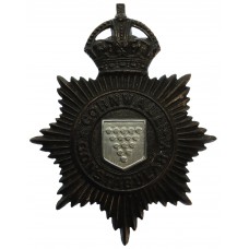 Cornwall Constabulary Night Helmet Plate - King's Crown (2nd Version)