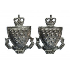 Pair of Cornwall Constabulary Collar Badges - Queen's Crown