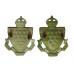 Pair of Cornwall Constabulary White Metal Collar Badges - King's Crown