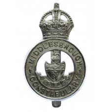 Middlesbrough Borough Police (Middlesbrough Constabulary) Cap Badge - King's Crown