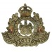 East Suffolk Police White Metal Cap Badge - King's Crown