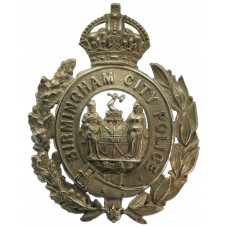 Birmingham City Police Wreath Helmet Plate - King's Crown