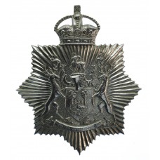 Derby Borough Police Star Helmet Plate - King's Crown