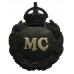 Monmouthshire Constabulary Black Wreath Helmet Plate - King's Crown