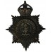 Oxfordshire Constabulary Black Helmet Plate - King's Crown