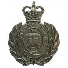 St Helen's Police Wreath Helmet Plate - Queen's Crown
