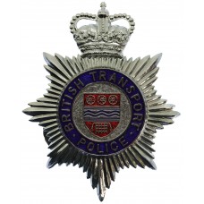 British Transport Police (B.T.P.) Enamelled Hemet Plate - Queen's Crown