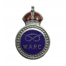 Staffordshire Constabulary Women's Auxiliary Police Corps (W.A.P.C.) Enamelled Lapel Badge - King's Crown