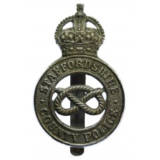 Staffordshire County Police Cap Badge - King's Crown