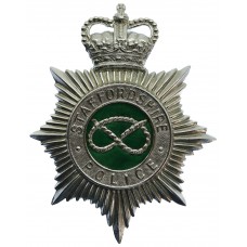 Staffordshire Police Enamelled Helmet Plate - Queen's Crown