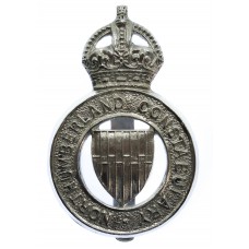 Northumberland Constabulary Cap Badge - King's Crown