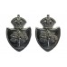 Pair of Worcestershire Constabulary Collar Badges - King's Crown