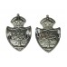 Pair of Worcestershire Constabulary Collar Badges - King's Crown