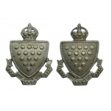 Pair of Cornwall Constabulary Collar Badges - King's Crown