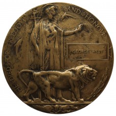 WW1 Memorial Plaque (Death Penny) - George West