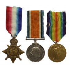 WW1 1914 Mons Star Medal Trio - Gnr. H. Elcombe, Royal Field Arti