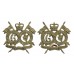 Pair of 16th/5th The Queen's Royal Lancers Collar Badges - Queen's Crown