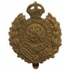 George V Royal Engineers WW1 Economy Cap Badge (Non Voided Centre)