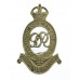 George VI Royal Horse Artillery (R.H.A.) White Metal Cap Badge