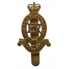 Royal Horse Artillery (R.H.A.) Brass Cap Badge - Queen's Crown