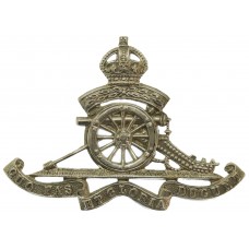 Edwardian Royal Artillery Volunteers/Territorials White Metal Cap Badge (c.1902-1908)