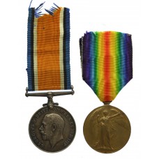 WW1 British War & Victory Medal Pair - Gnr. C.A. Hogben, Roya